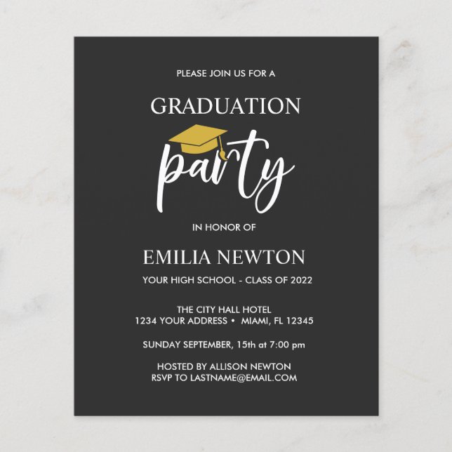 Budget Gold Tassel Graduation Cap Grey Party (Devant)