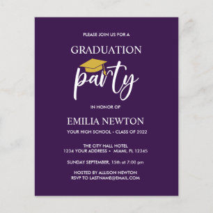 Budget Gold Tassel Graduation Cap Purple Party