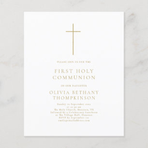 Budget Gold Texte Croix première sainte communion