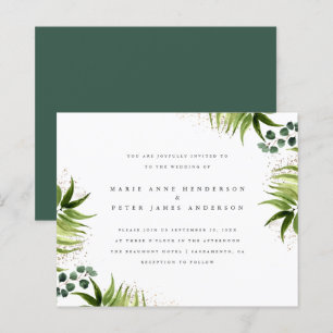 Budget Gold & Tropical Greenery Mariage botanique
