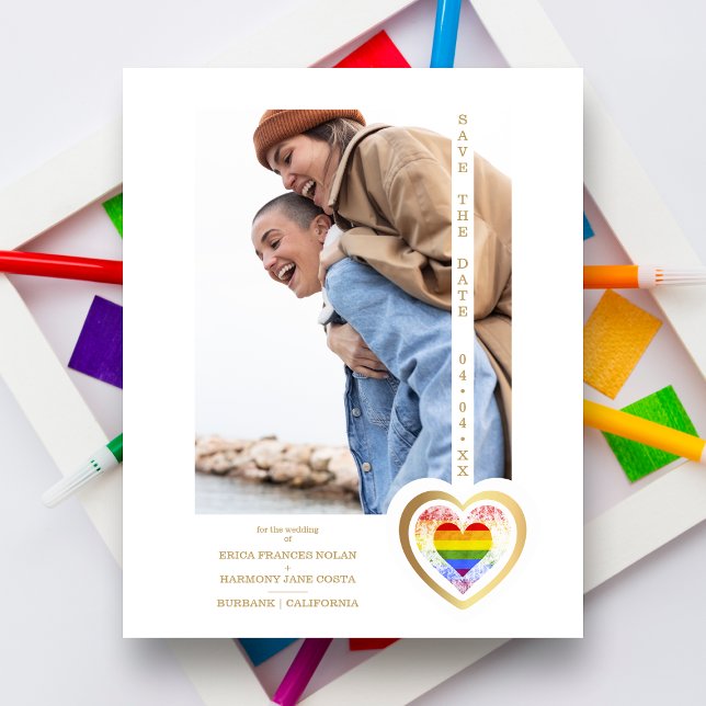 Budget Golden Effect Pride Rainbow Heart LGBT (Créateur téléchargé)
