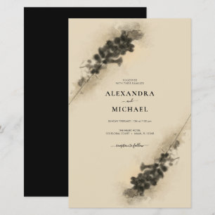 Budget Golden Lavender Flowers Faire-part de maria