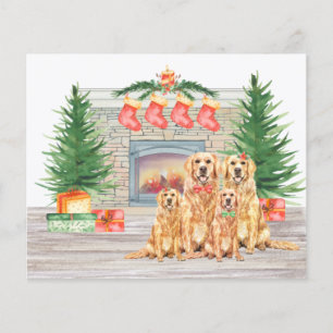 Budget Golden Retriever Christmas Dog Carte de vac