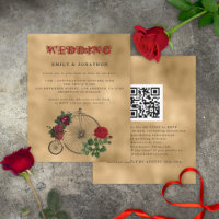 BUDGET Goth Steampunk Bicyclette Invitation de mar