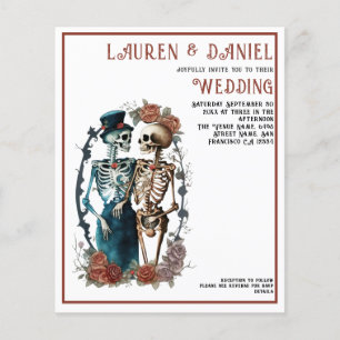 Budget Gothique Beau Squelette QR Code Mariage