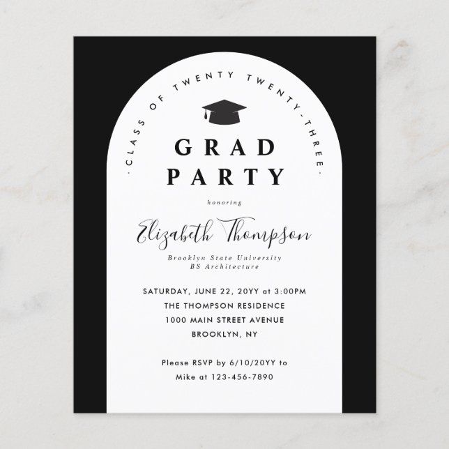 Budget GRAD PARTY Arch Graduate Casquette Graduate (Devant)