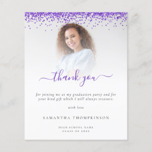 Budget Grad photo violet Parties scintillant Merci