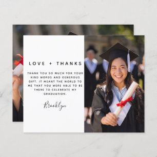 BUDGET Graduate Graduate Carte de remerciements ph