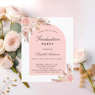 Budget Graduation partie pampas blush rose