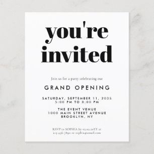 Budget Grand Ouverture Spécial Événement Lancement