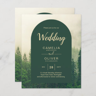 BUDGET Green Forest Pine Trees Mariage