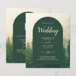 BUDGET Green Forest Pine Trees Mariage