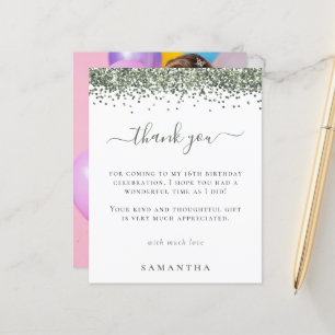 Budget Green Parties scintillant photo Sweet 16 Me