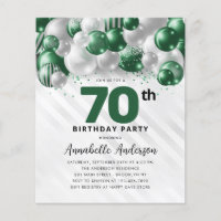Budget Green Silver Balloon Parties scintillant 70