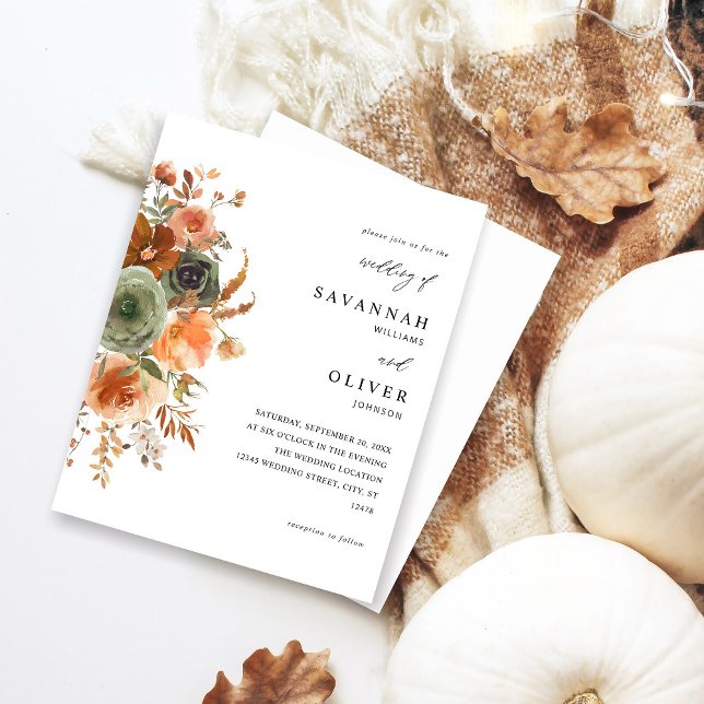 Budget Green & Terra Cotta Floral Mariage (Créateur téléchargé)