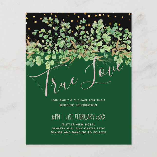 Budget GREENERY Feuille Night Sky Mariage (Devant)