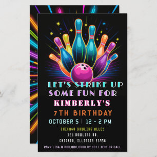 Budget Grève Neon Glow Bowling Anniversaire