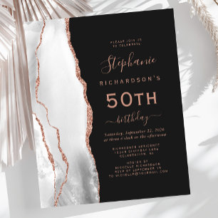 Budget Gris Rose Gold Agate 50e Anniversaire