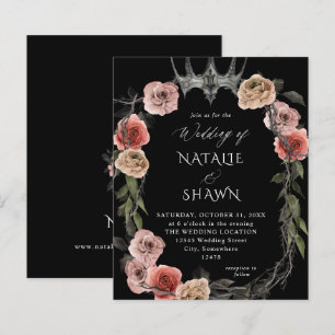 Budget Halloween Couronne rose noir Mariage floral