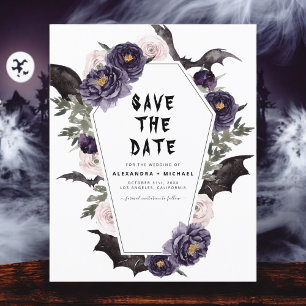 Budget Halloween Enregistrer la date Mariage gothi
