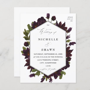Budget Halloween Mariage floral pourpre - SM
