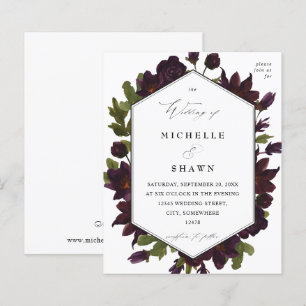Budget Halloween Mariage floral violet