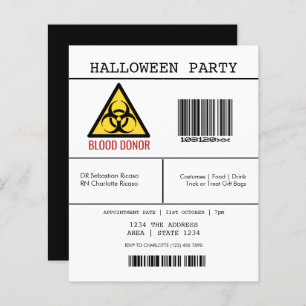 BUDGET Halloween Partie Donateur de sang dangereux