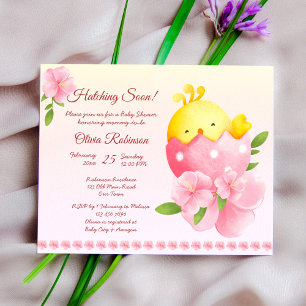 Budget Hatching soon poule fille rose printemps bé