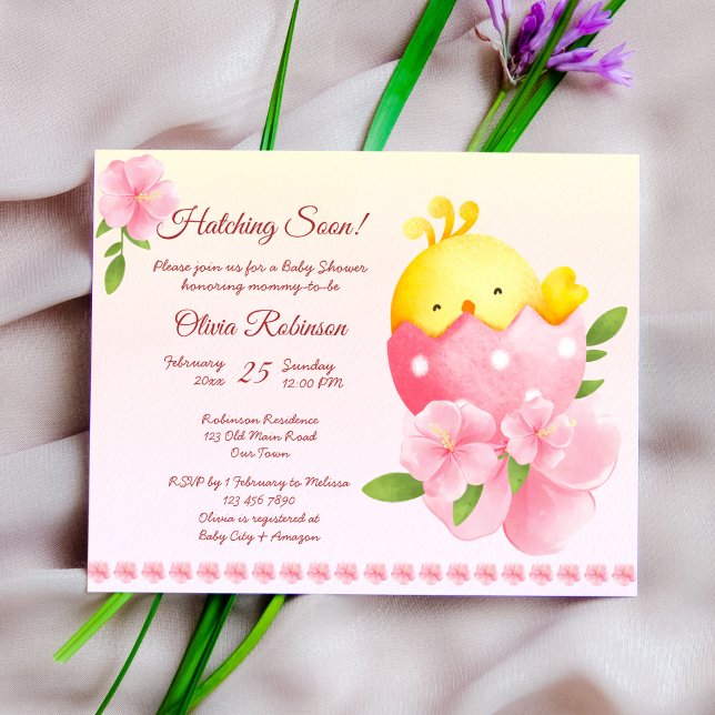 Budget Hatching soon poule fille rose printemps bé (Créateur téléchargé)