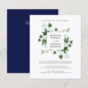 BUDGET Hedera Green Ivy Navy Mariage botanique