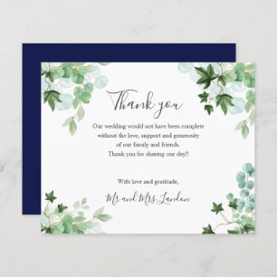 BUDGET Hedera Ivy feuille MARIAGE merci