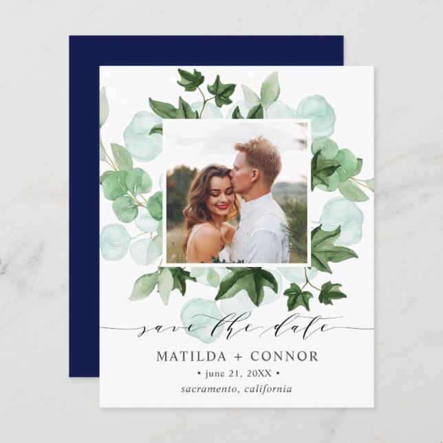 BUDGET Hedera | mariage photo Green Ivy Navy (Devant / Derrière)