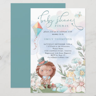 Budget Hedgehog Baby shower pique-nique Invitation