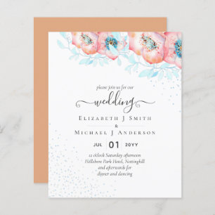 BUDGET Hellebore Turquoise Peach Floral Mariage