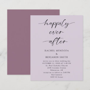 Budget Heureux Jamais Après Mariage Purple Élégant