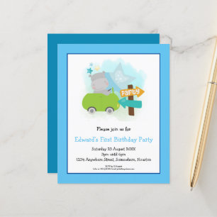 Budget Hippo Toddler 1er Anniversaire Fête Invitat