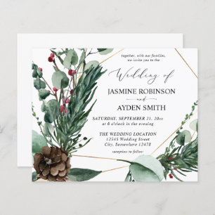 Budget Hiver Berries & Pine Mariage vert 2