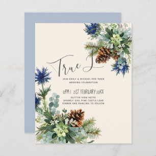 BUDGET Hiver Bleu Chardon Mariage Eucalyptus