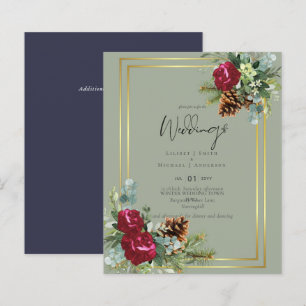 BUDGET Hiver Bleu Chardon Mariage Invite