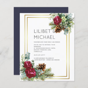 BUDGET Hiver Bleu Chardon Mariage Invite