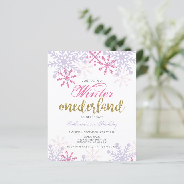 Budget hiver Onederland 1er anniversaire Neige ros (Debout devant)
