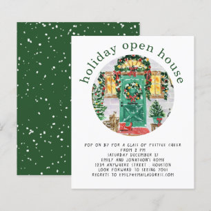 Budget Holiday Open House Party Invitation vert