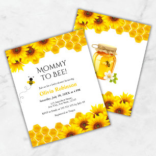 Budget Honeypeb Maman to Bee Baby shower Invitatio