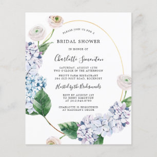 Budget Hydrangea Rose de douche nuptiale Invitatio