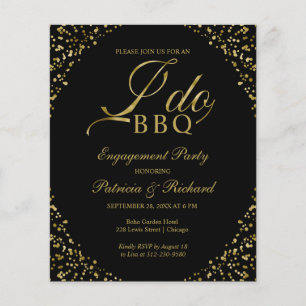 Budget I DO BBQ Engagement Invitations de la parti