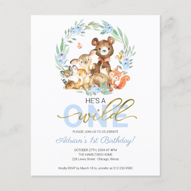 Budget Il est un sauvage une première invitation d (Devant)