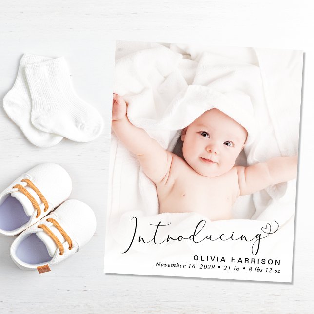 Budget Introduire le Faire-part de naissance photo (Créateur téléchargé)