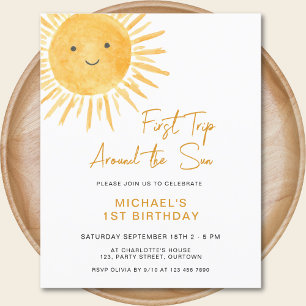 Budget Invitation d'anniversaire de Sun Boy