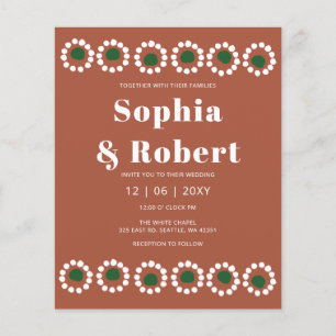 Budget Invitation de mariage de Fiesta Boho Barro 