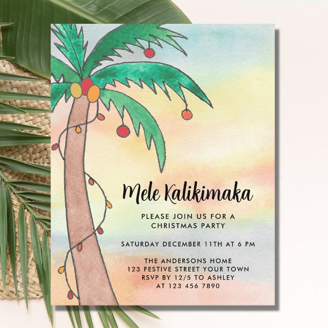 Budget Invitation du parti Mele Kalikimaka (Créateur téléchargé)